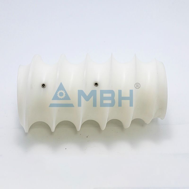 POM white polyoxymethylene worm gear helical gear precision machined acetal component by MBH