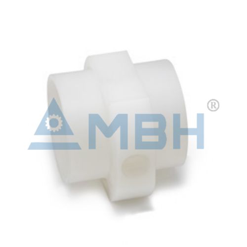 PVDF polyvinylidene fluoride threaded fitting connector precision machined chemical resistant component by MBH