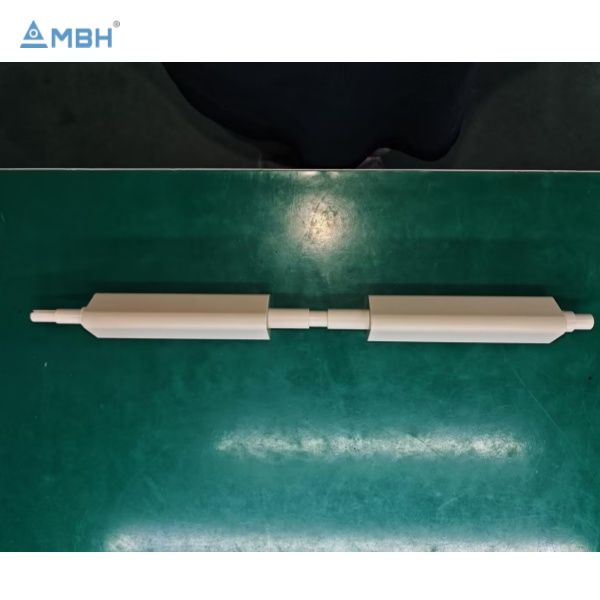 PEEK plastic rotating shaft assembly two-section white engineering polymer spindle with coupling joint