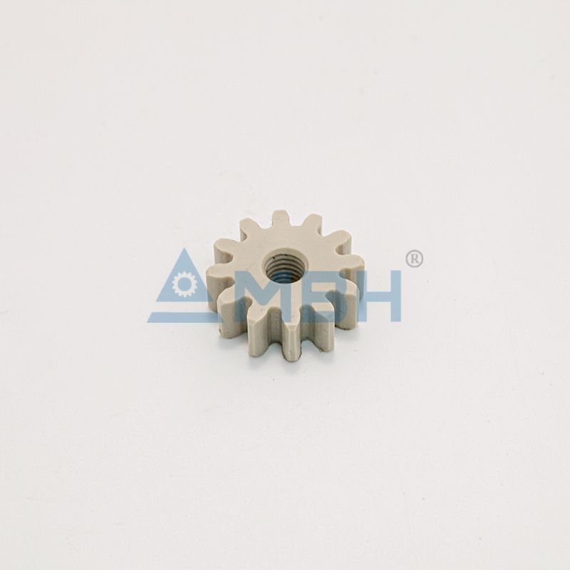 PEEK polyetheretherketone small spur gear with center hole precision machined high temperature plastic gear by MBH