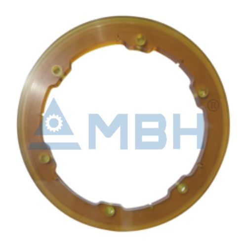 PEI polyetherimide large flange ring with mounting holes high temperature precision machined component by MBH