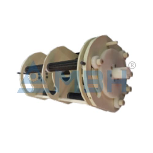 PEEK polyetheretherketone triple roller assembly precision machined high temperature industrial component by MBH