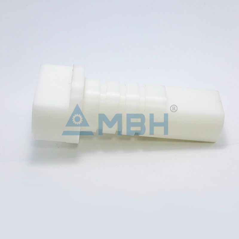 POM polyoxymethylene precision machined threaded shaft spindle component by MBH