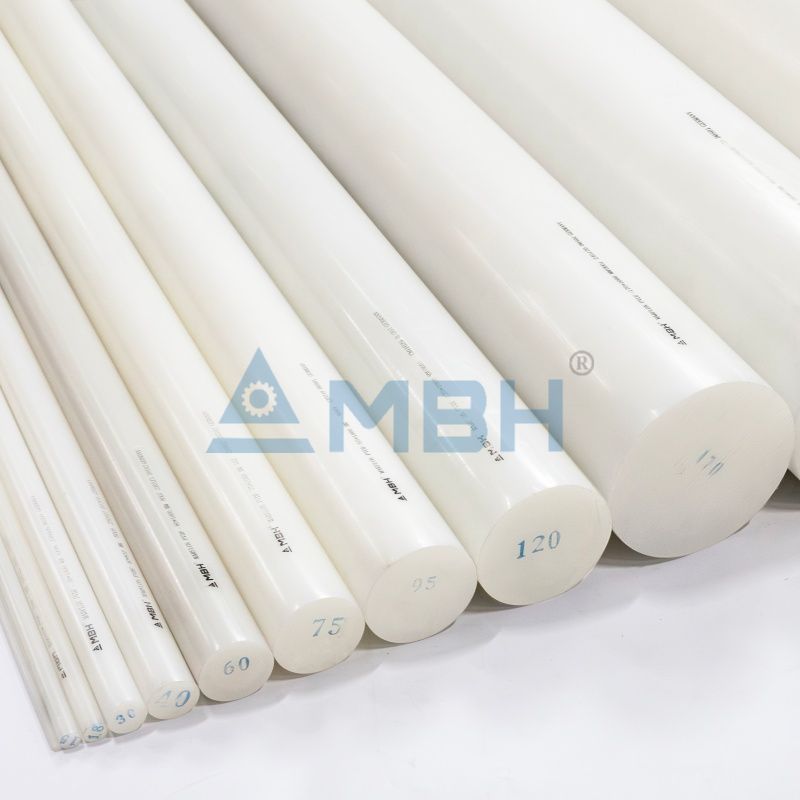 PVDF rod polyvinylidene fluoride bar semiconductor wet process chemical resistant plastic