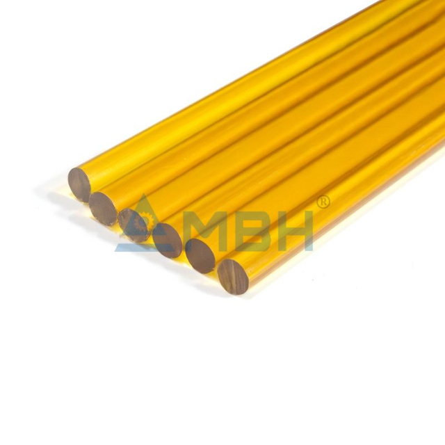 Extruded PEI 1000 sheets and rods amber translucent polyetherimide plastic bars