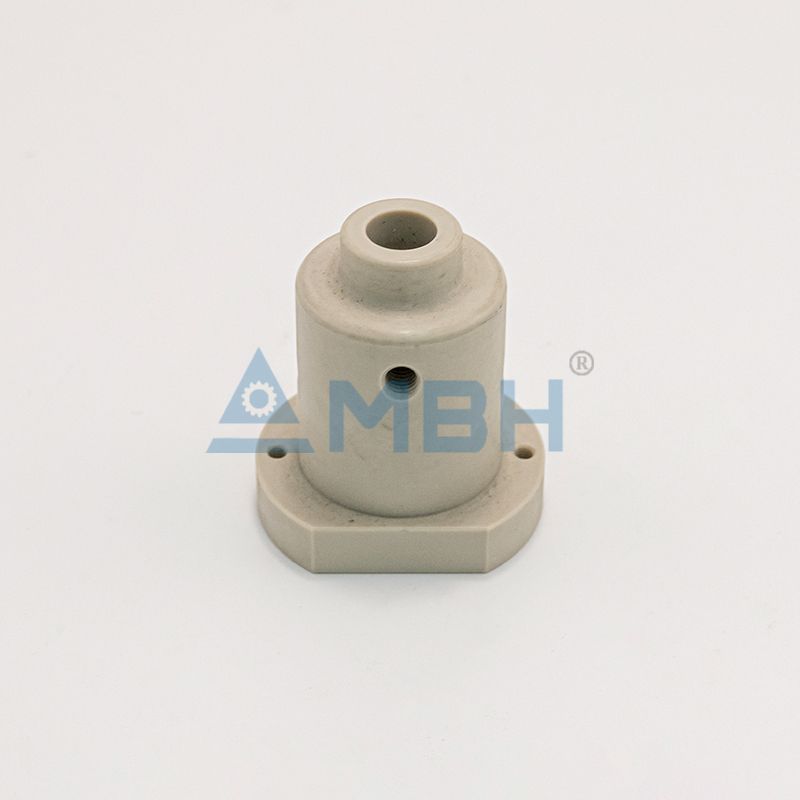 PEEK polyetheretherketone hexagonal housing body precision machined structural component by MBH
