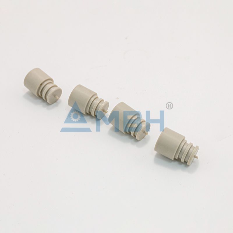 PEEK polyetheretherketone threaded standoff fastener precision machined components for semiconductor by MBH