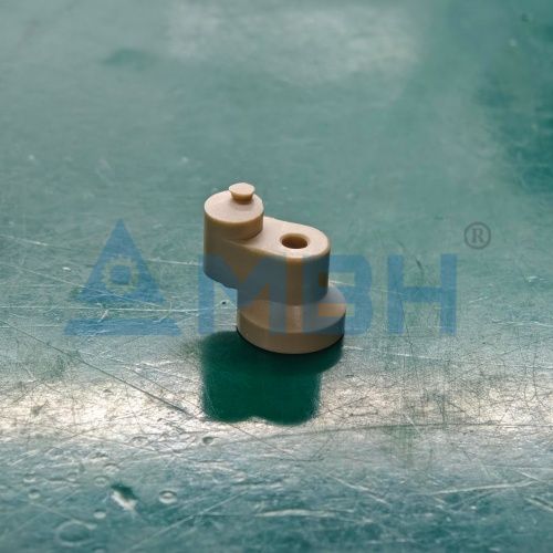 PEEK polyetheretherketone small two-hole bracket precision machined high temperature component by MBH